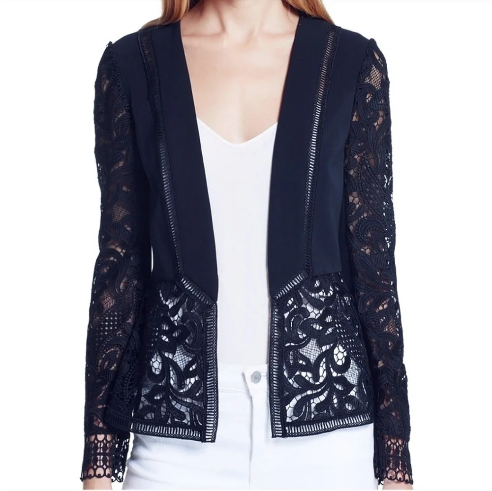 🍒NWOT🍒 TED BAKER LUX NAVY CARDI BLAZER - Picture 4 of 9